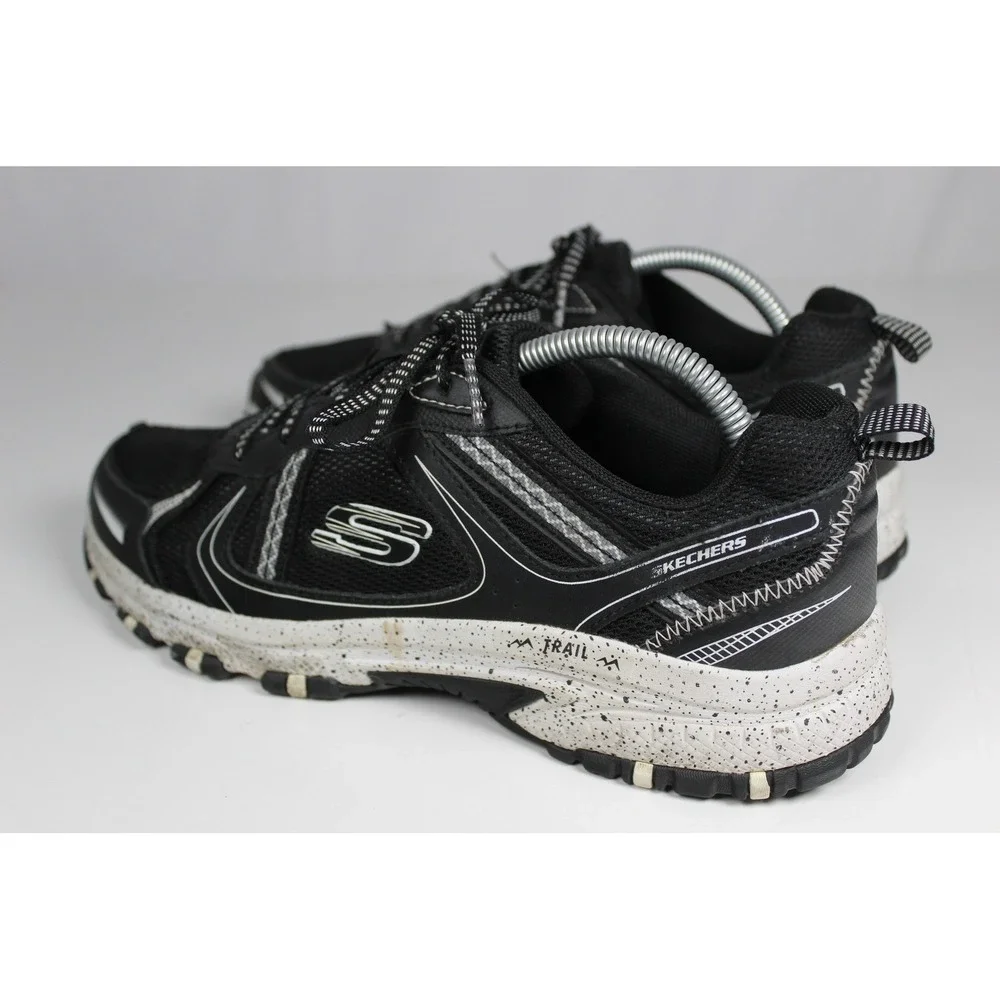 Skechers Trail Mens Black White Speckled Sole Running Shoes Sneakers 51486
